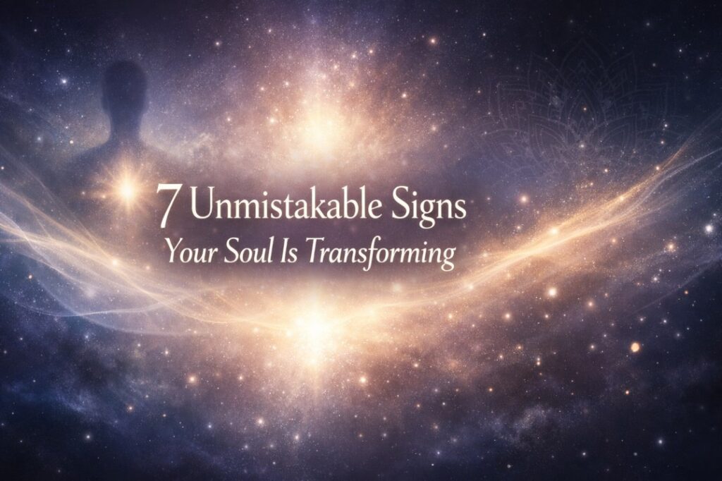 Spiritual awakening signs showing emotional shifts, inner clarity, and soul transformation during a deep personal growth phase