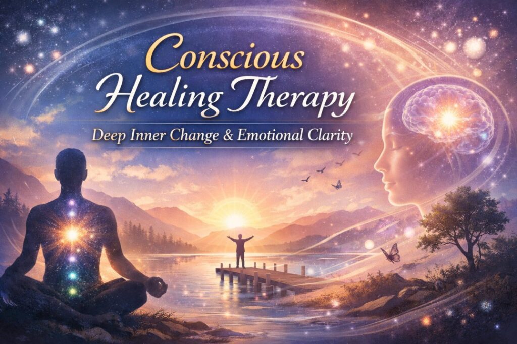 Conscious Healing Therapy session guided by Dr. Kaveri Bhatt focused on emotional clarity, inner balance, and trauma informed healing support.