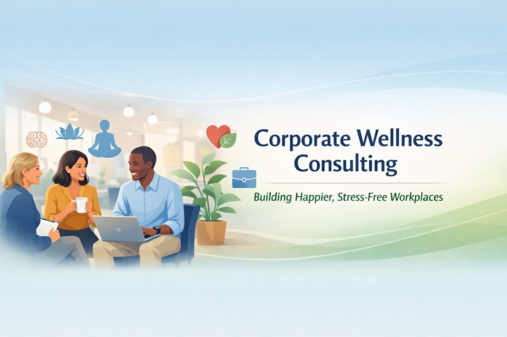 Corporate Wellness Consulting focused on emotional wellbeing, stress release, and building calmer, happier, human centered workplaces