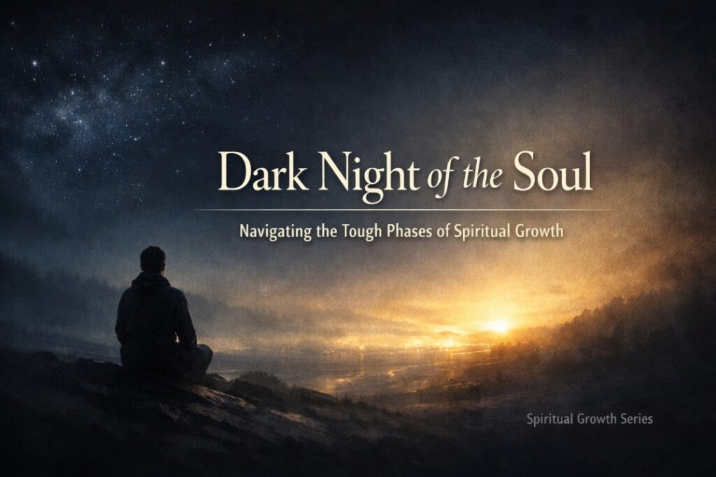 Dark Night of the Soul representing emotional darkness, inner confusion, and spiritual growth during deep personal transformation phases