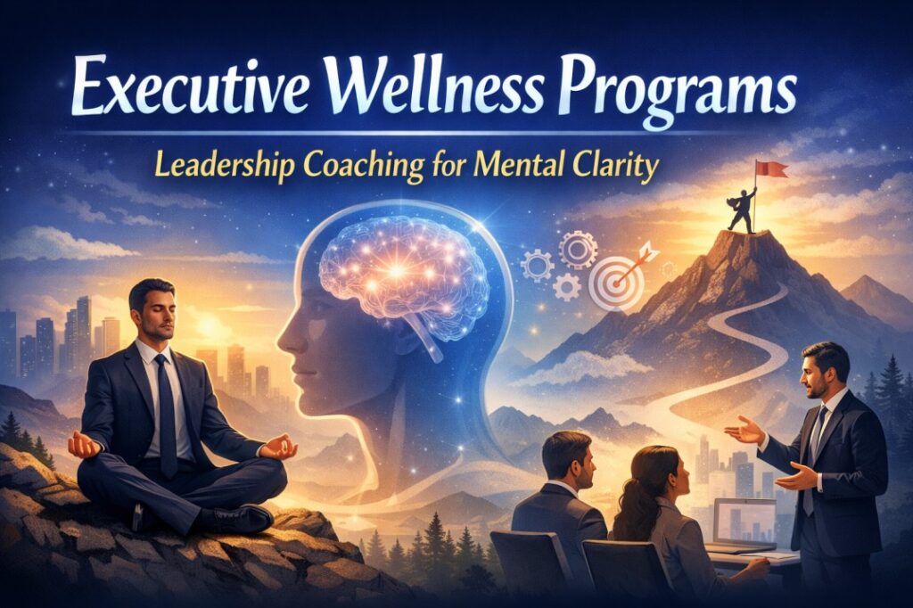 Executive Wellness Programs supporting leadership mental clarity through calm, trauma informed, and practitioner guided emotional wellness support.