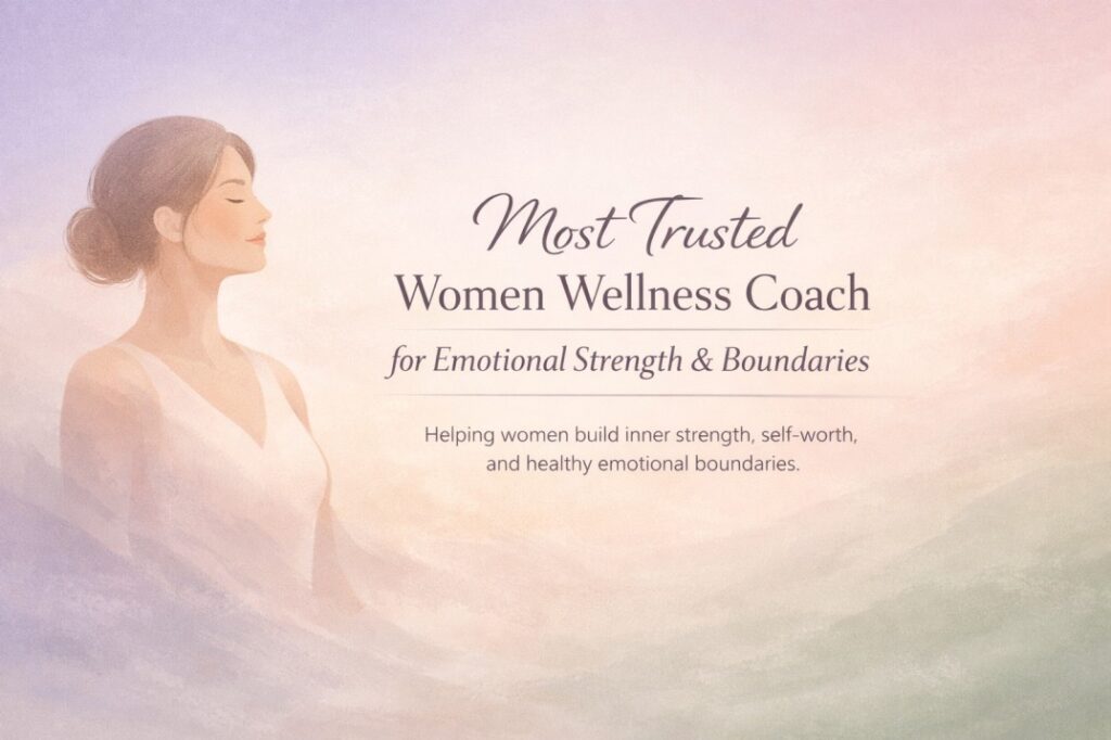 Most Trusted Women Wellness Coach guiding emotional strength and boundary clarity for women seeking grounded inner healing support