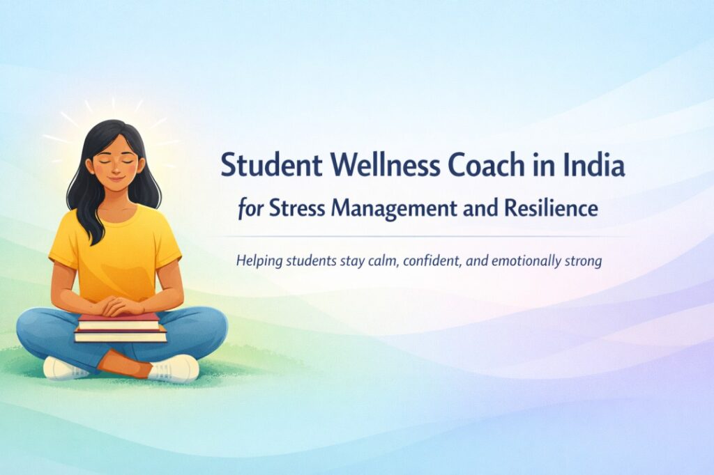 Student Wellness Coach in India guiding students through stress management, emotional clarity, and resilience building in academic life