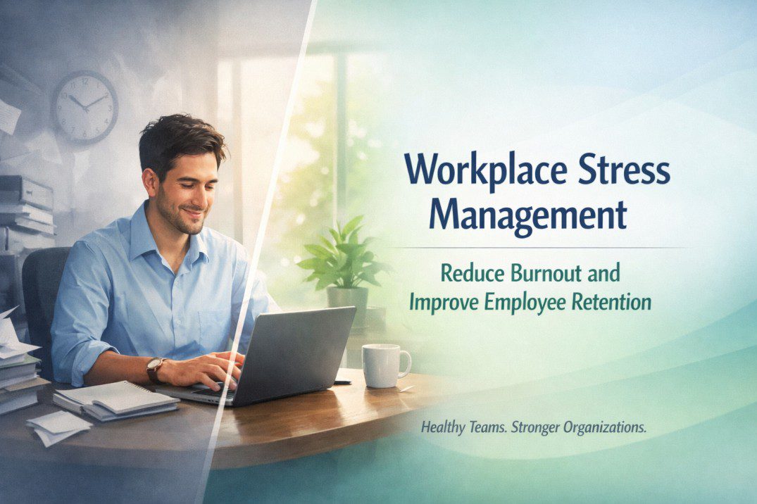 Workplace Stress Management supporting emotional balance, reduced burnout, and healthier employee retention through mindful healing
