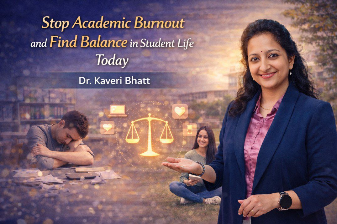 Student learning calmly while working to Stop Academic Burnout with guided emotional balance support