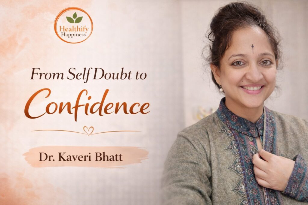 From self doubt to confidence journey showing emotional healing, self trust growth, and inner strength development through awareness.