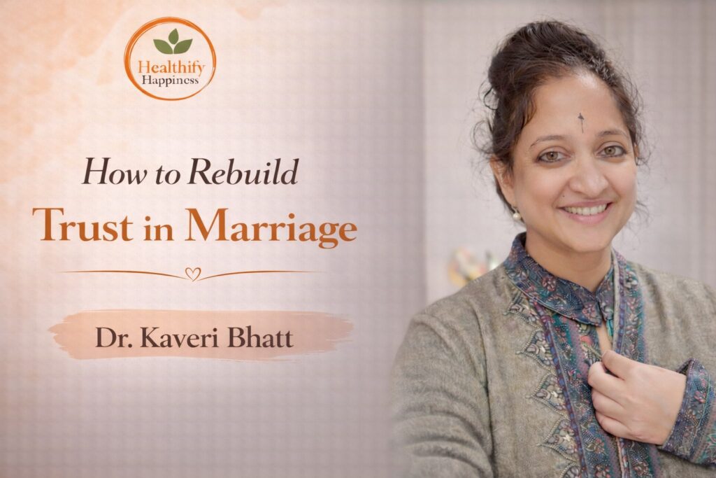 How to Rebuild Trust in Marriage showing a couple rebuilding emotional connection through open conversation and relationship healing support.