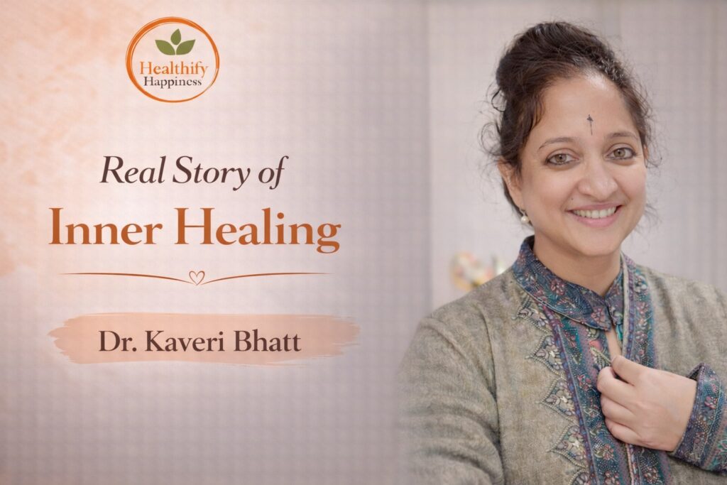 Real Story of Inner Healing showing a woman reflecting peacefully during emotional recovery and personal transformation journey