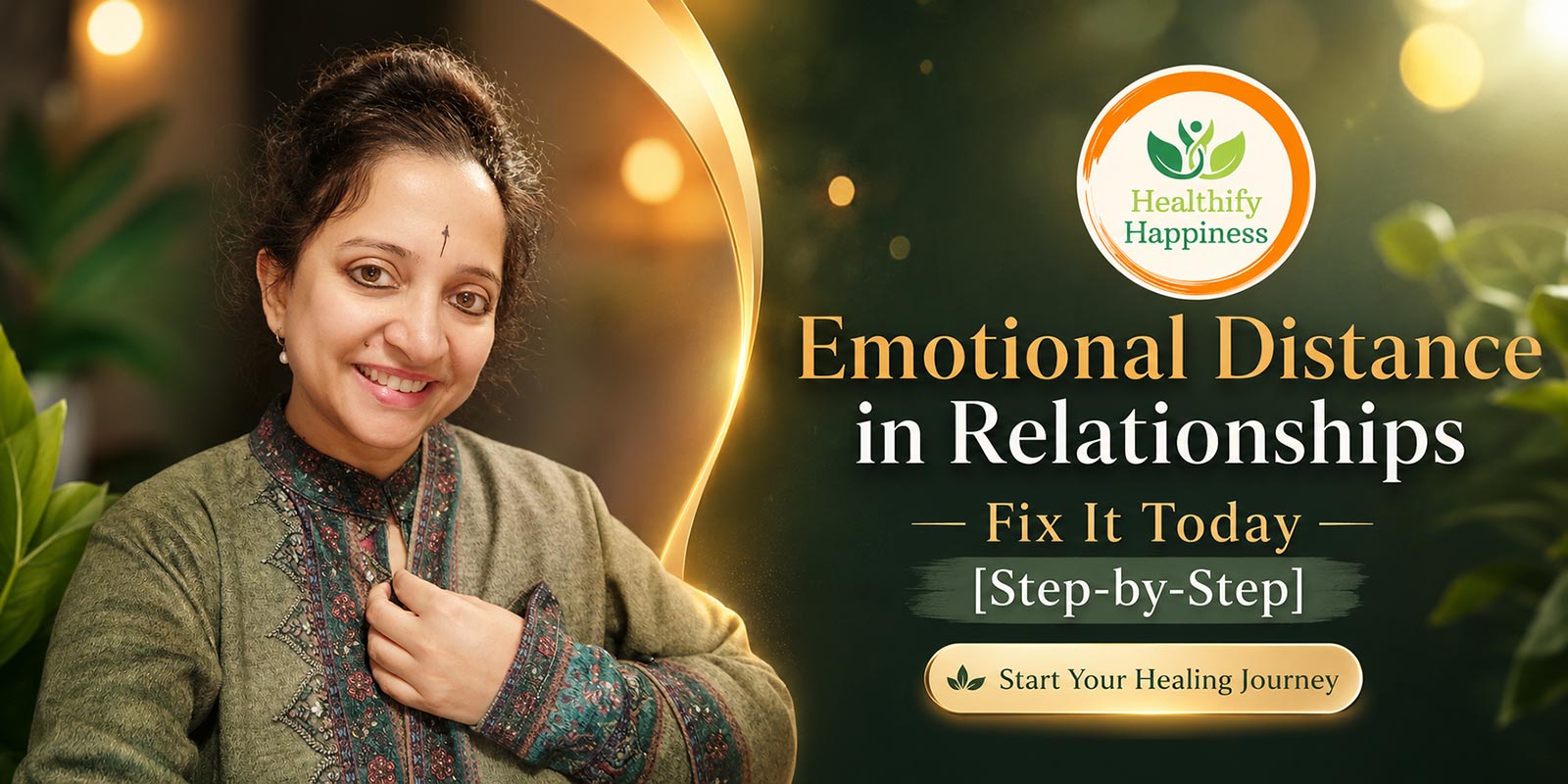 A couple sitting emotionally apart while learning healing steps for emotional distance in relationships and deeper connection