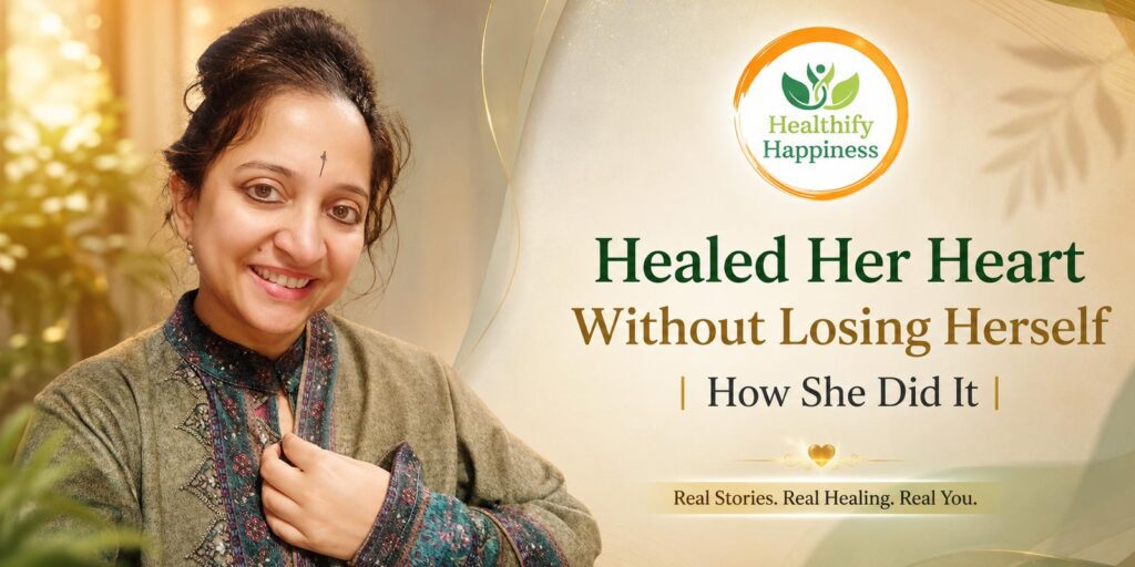 Woman smiling peacefully looking at the sunrise after emotional healing