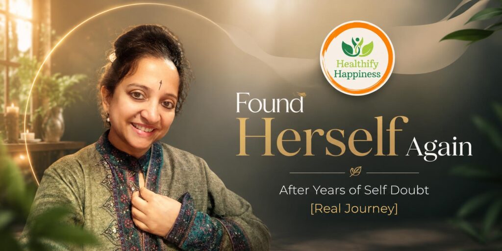 Woman smiling after overcoming years of self doubt and beginning her healing journey