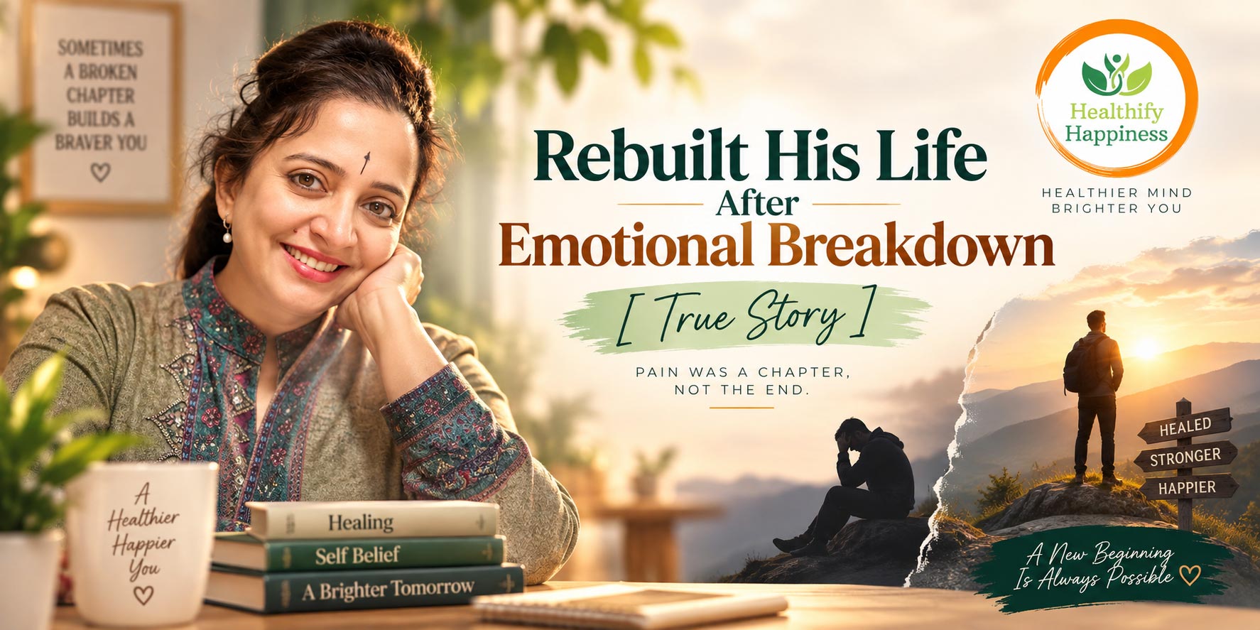 Rebuilt His Life After Emotional Breakdown true story featuring Healthify Happiness and emotional healing